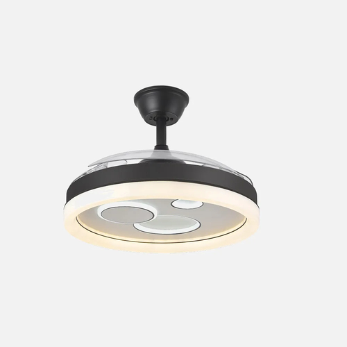 Abrila TURIA Negro/Blanco - Ventilador de Techo Aspas Retráctiles 72 W F