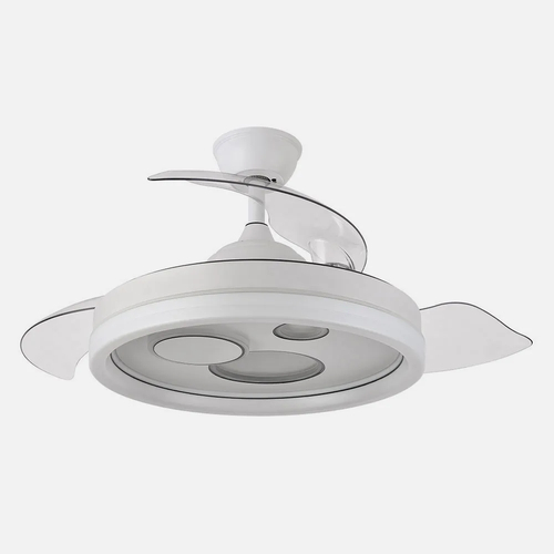 Abrila TURIA Blanco - Ventilador de Techo Aspas Retráctiles 72 W F
