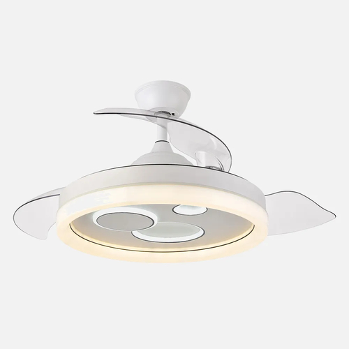 Abrila TURIA Blanco - Ventilador de Techo Aspas Retráctiles 72 W F