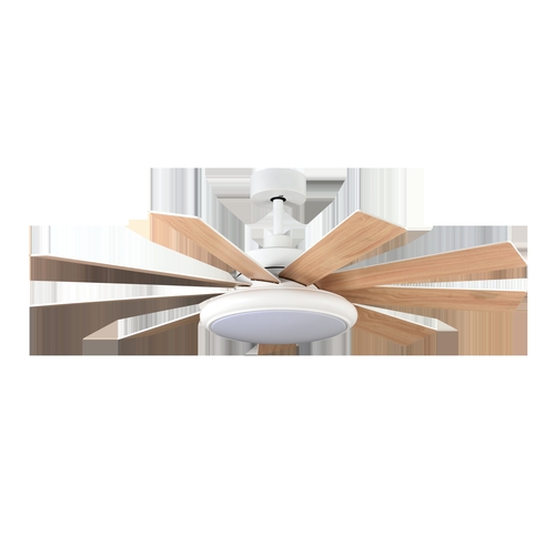 Abrila PIREO Blanco/Blanco-Blanco/Haya - Ventilador de Techo Aspas Normales 36 W F