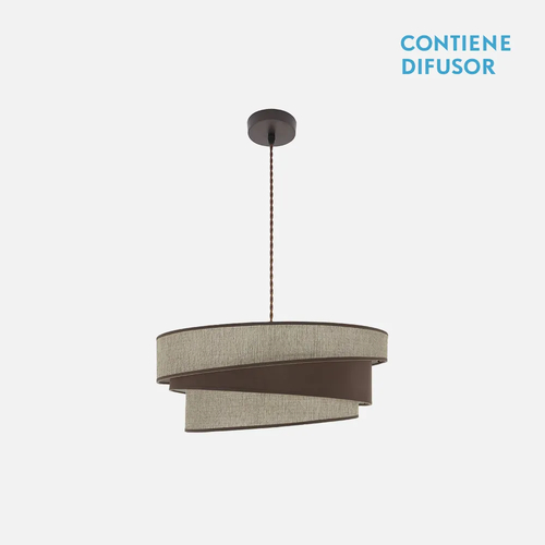 Abrila HARA Marrón / Marrón - Colgante Moderno 2xE27 50 cm