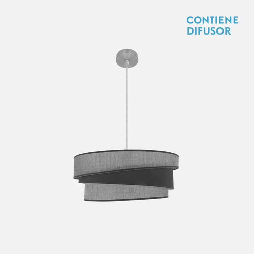 Abrila HARA Gris - Colgante Moderno 2xE27 50 cm