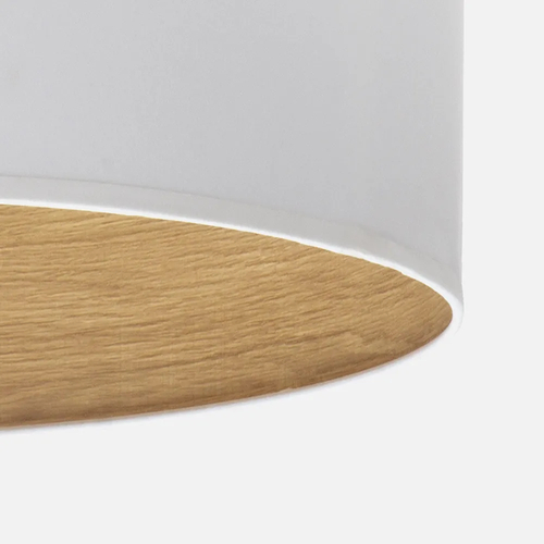 Abrila TANIA Blanco/Madera Clara - Colgante Moderno 1xE27 40 cm