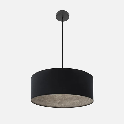 Abrila TANIA Negro/Madera Gris - Colgante Moderno 1xE27 50 cm