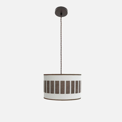Abrila IVANNA Blanco/Oxido - Colgante Moderno 1xE27 30 cm