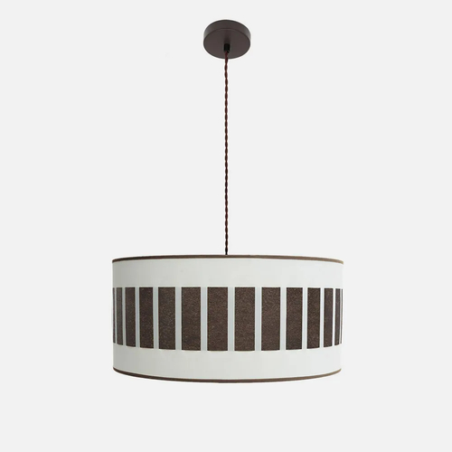 Abrila IVANNA Blanco/Oxido - Colgante Moderno 2xE27 50 cm