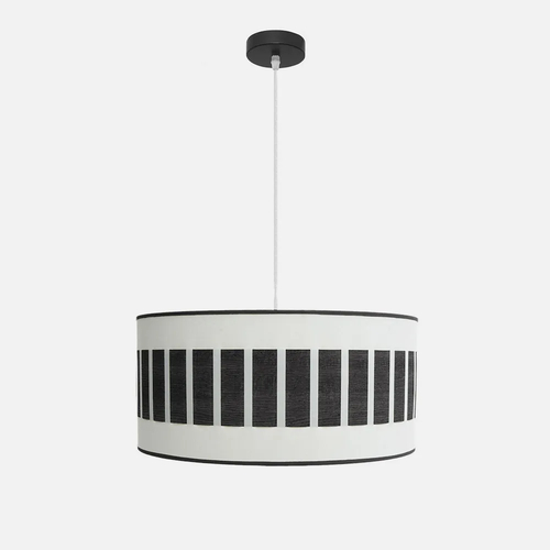 Abrila IVANNA Blanco/Madera Negra - Colgante Moderno 2xE27 50 cm