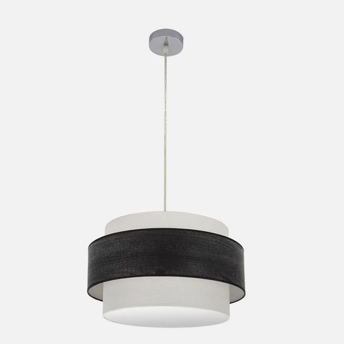 Abrila MYRIAM Cromo/Madera Negra - Colgante Moderno 2xE27 50 cm
