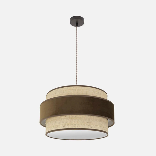 Abrila REYES Marrón/Natural-Marrón - Colgante Moderno 2xE27 50 cm