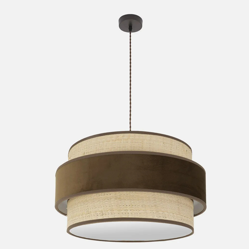 Abrila REYES Marrón/Natural-Marrón - Colgante Moderno 3xE27 60 cm
