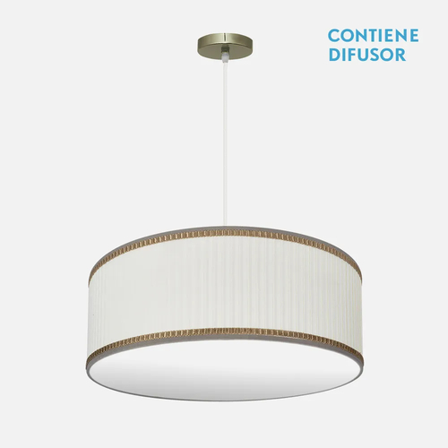 Abrila SOPRANO Cuero / Beige - Colgante Clásico 3xE27 60 cm