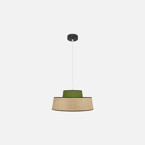 Abrila JIA Natural/Verde - Colgante Moderno 1xE27 40 cm