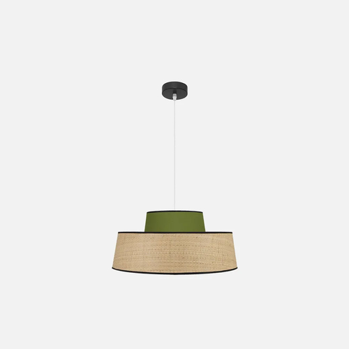 Abrila JIA Natural/Verde - Colgante Moderno 1xE27 50 cm