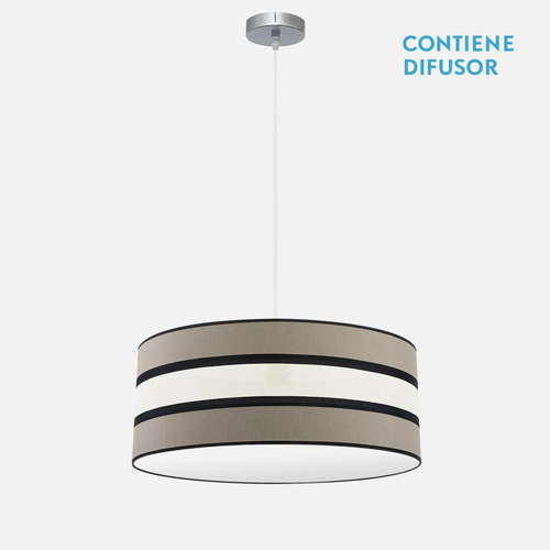 Abrila KARLA Topo/Beis - Colgante Moderno 3xE27 60 cm