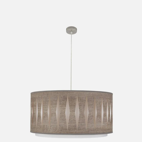 Abrila ALEXANDRA Níquel/Madera Gris - Colgante Moderno 3xE27 60 cm