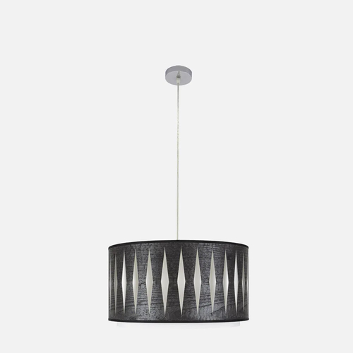 Abrila ALEXANDRA Cromo/Madera Negra - Colgante Moderno 1xE27 40 cm
