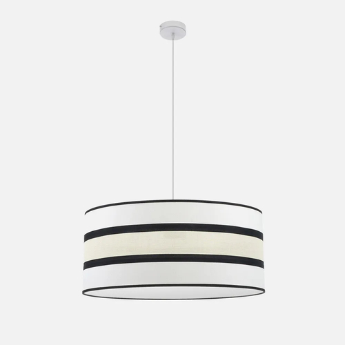 Abrila KARLA Blanco/Beis - Colgante Moderno 3xE27 60 cm