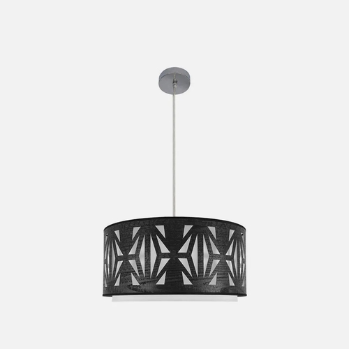 Abrila KATERINA Cromo/Madera Negra - Colgante Moderno 2xE27 50 cm