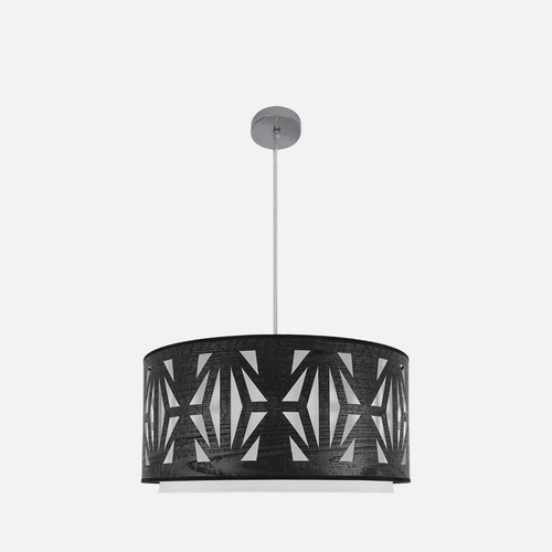 Abrila KATERINA Cromo/Madera Negra - Colgante Moderno 3xE27 60 cm