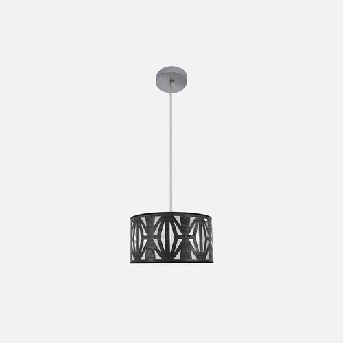 Abrila KATERINA Cromo/Madera Negra - Colgante Moderno 1xE27 30 cm