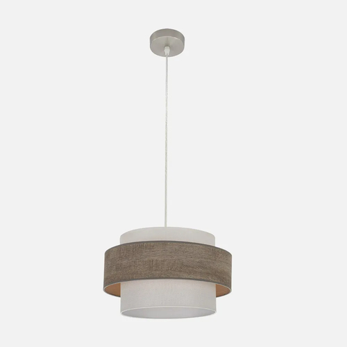 Abrila MYRIAM Níquel/Madera Gris - Colgante Moderno 1xE27 40 cm