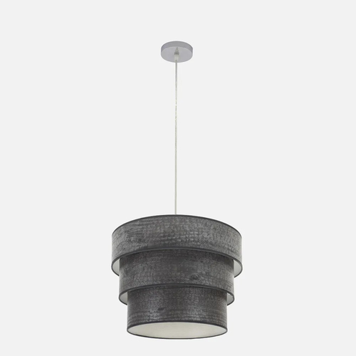 Abrila SMILE Cromo/Madera Negra - Colgante Moderno 1xE27 40 cm