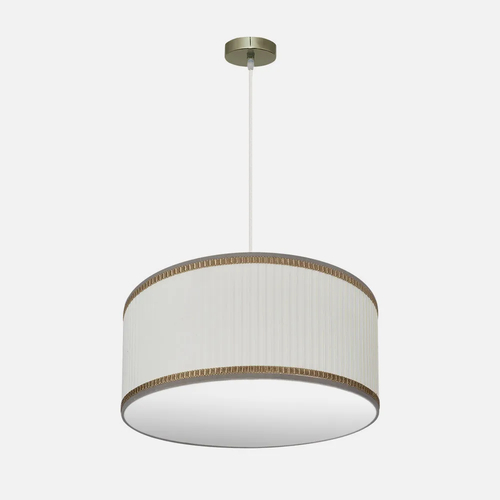 Abrila SOPRANO Cuero / Beige - Colgante Clásico 2xE27 50 cm