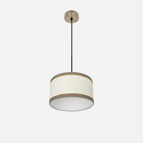 Abrila SOPRANO Cuero / Beige - Colgante Clásico 1xE27 30 cm