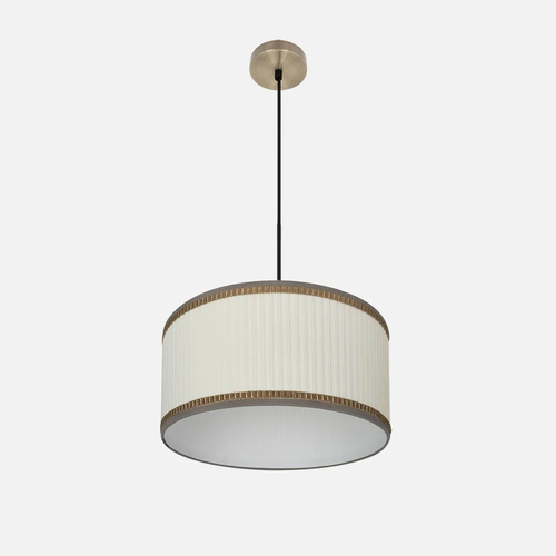 Abrila SOPRANO Cuero / Beige - Colgante Clásico 1xE27 40 cm