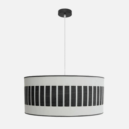 Abrila IVANNA Blanco/Madera Negra - Colgante Moderno 3xE27 60 cm