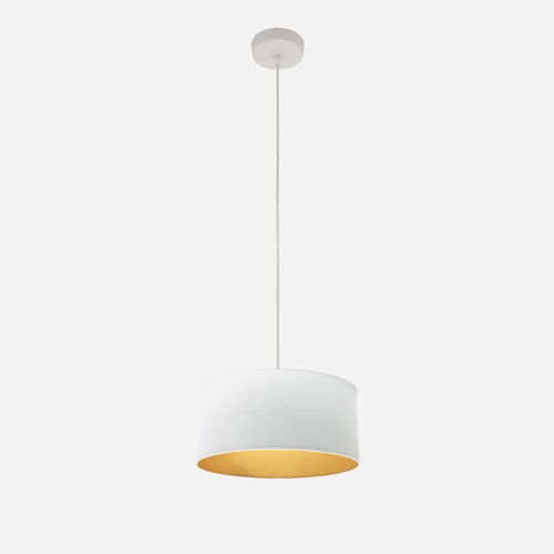 Abrila ANUSKA Blanco / Oro - Colgante Moderno 1xE27 30 cm