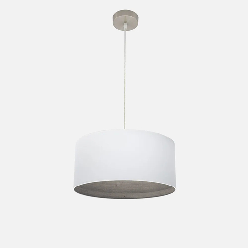 Abrila TATIANA Blanco/Madera Gris - Colgante Moderno 1xE27 40 cm