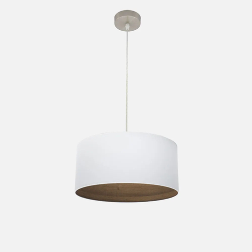 Abrila TATIANA Blanco/Madera Oscura - Colgante Moderno 1xE27 40 cm
