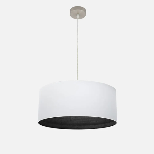 Abrila TATIANA Blanco/Madera Negra - Colgante Moderno 1xE27 50 cm