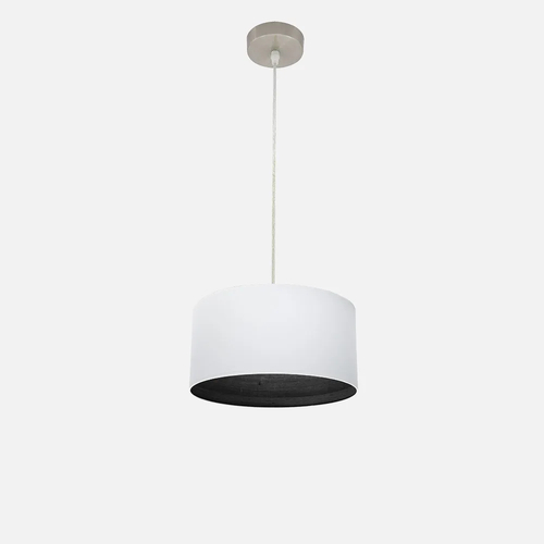 Abrila TATIANA Blanco/Madera Negra - Colgante Moderno 1xE27 30 cm