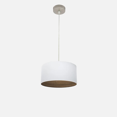 Abrila TATIANA Blanco/Madera Oscura - Colgante Moderno 1xE27 30 cm