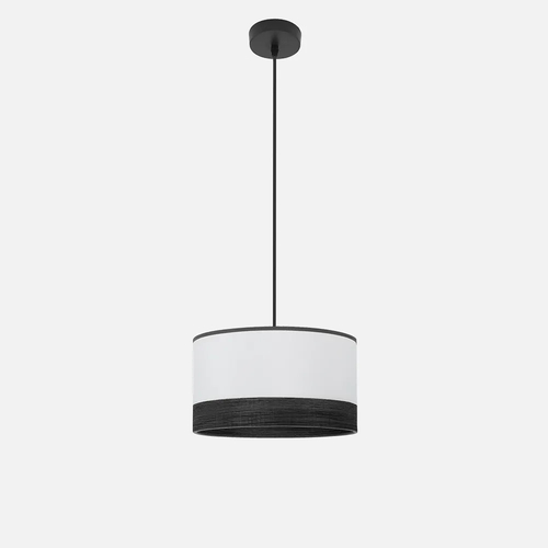 Abrila OLGA Blanco/Madera Negra - Colgante Moderno 1xE27 30 cm