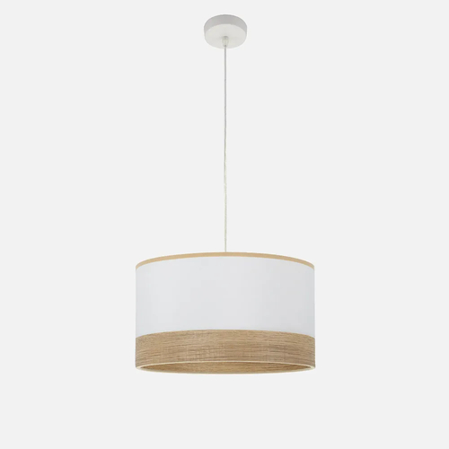 Abrila OLGA Blanco/Madera Clara - Colgante Moderno 1xE27 40 cm