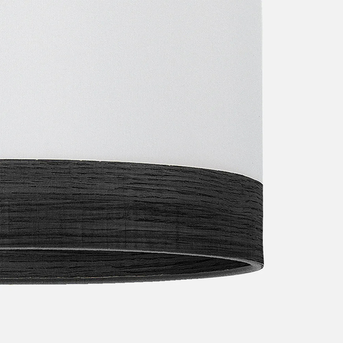 Abrila OLGA Blanco/Madera Negra - Colgante Moderno 1xE27 40 cm