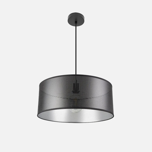 Abrila ANASTASIA Negro / Plata - Colgante Moderno 1xE27 50 cm