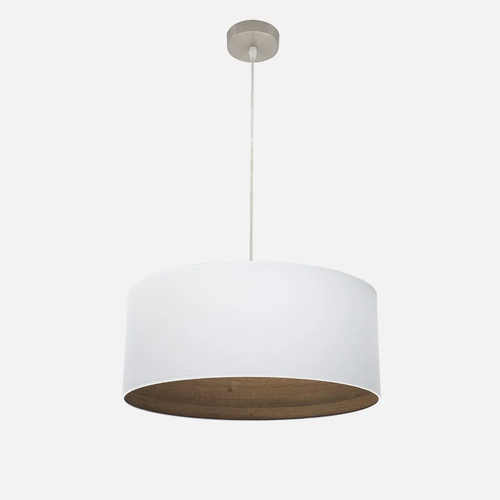 Abrila TATIANA Blanco/Madera Oscura - Colgante Moderno 1xE27 50 cm