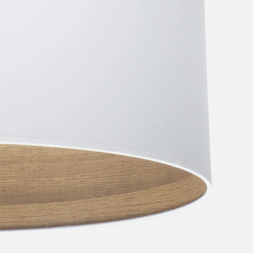 Abrila TATIANA Blanco/Madera Clara - Colgante Moderno 1xE27 50 cm