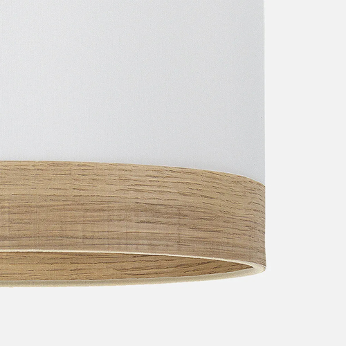 Abrila OLGA Blanco/Madera Clara - Colgante Moderno 1xE27 50 cm