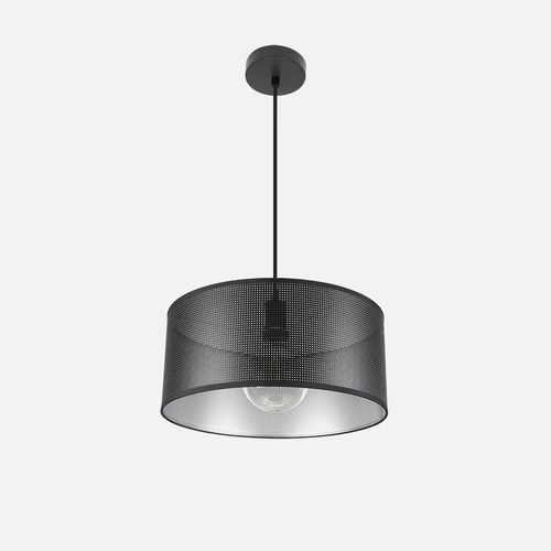Abrila ANASTASIA Negro / Plata - Colgante Moderno 1xE27 40 cm