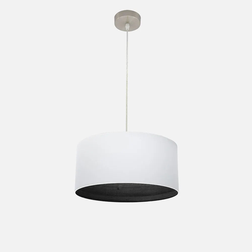 Abrila TATIANA Blanco/Madera Negra - Colgante Moderno 1xE27 40 cm