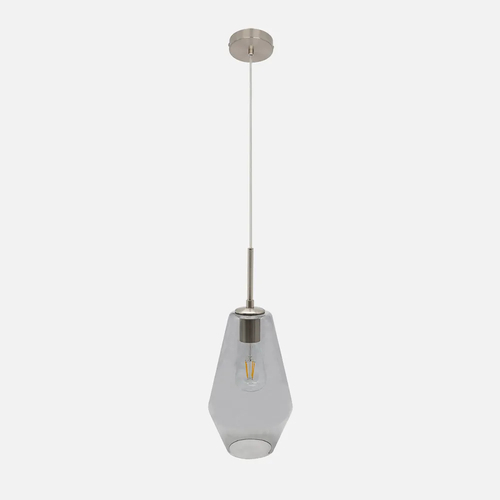 Abrila PINAP Niquel/Ahumado - Colgante Moderno 1xE27 17 cm