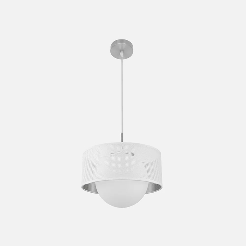 Abrila COSMICO Níquel/Blanco-Plata - Colgante Moderno 1xE27 30 cm
