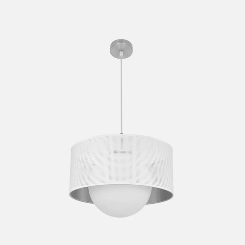 Abrila COSMICO Níquel/Blanco-Plata - Colgante Moderno 1xE27 40 cm
