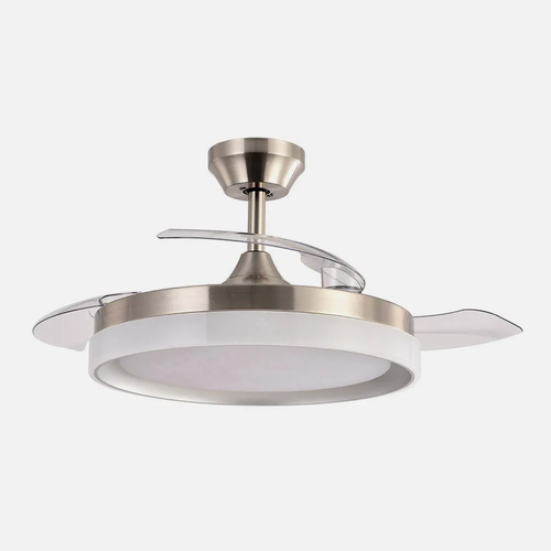 Abrila ZENIT Níquel - Ventilador de Techo Aspas Retráctiles 72 W F