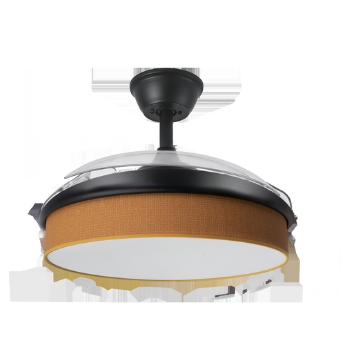 Abrila MODA Negro/Naranja - Ventilador de Techo Aspas Retráctiles 72 W F
